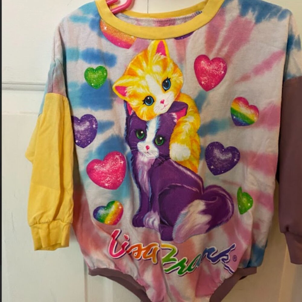 Vintage 90s Core Lisa Frank Kitten Bubbles Romper Toddler Girls 2T Handmade